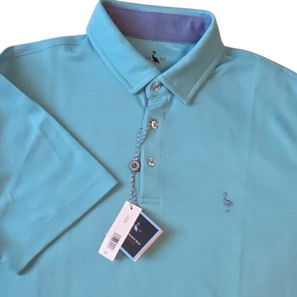 Tailorbyrd Modal Polo NWT in Aqua, Soft Classic size Large - Picture 1 of 9